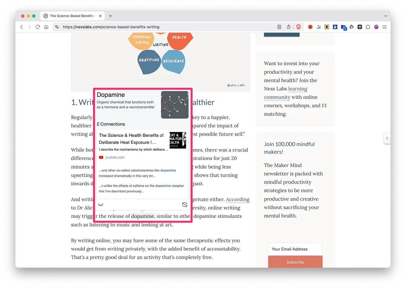 Recall Helps Connecting the Dots